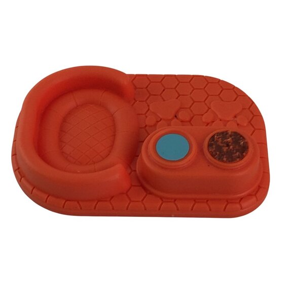 Fisher Price Little People Brown Puppy Dog Figure Orange Bed Food Bowl Accessory - Picture 7 of 8